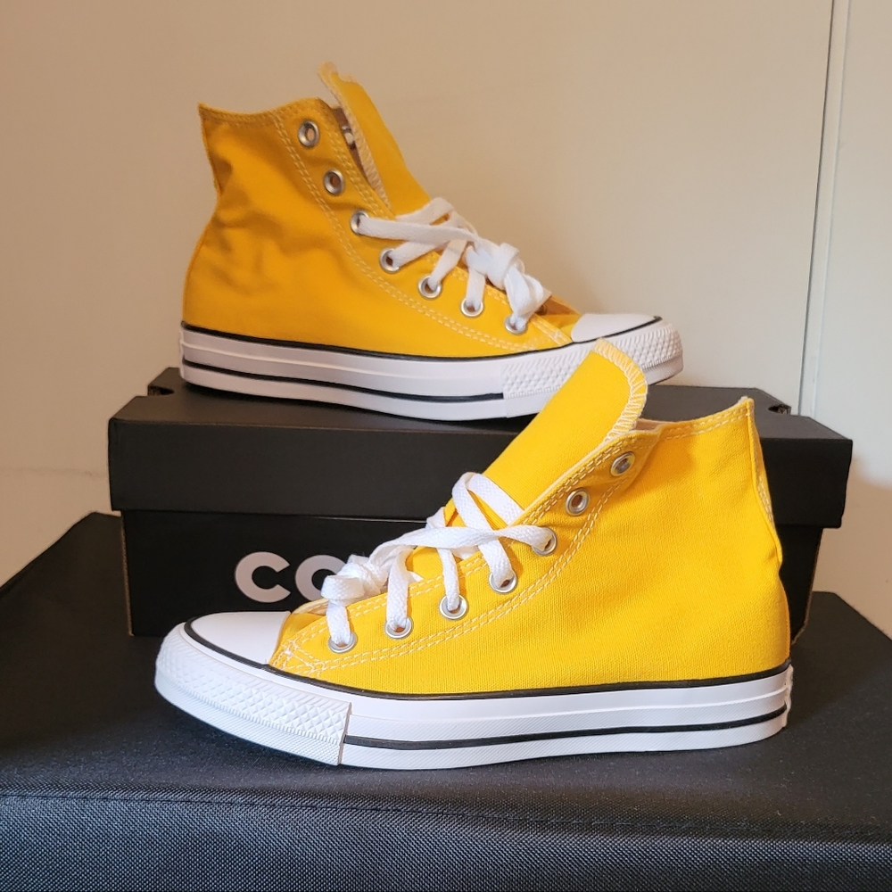 Converse High Tops Lemon Chrome Size 7